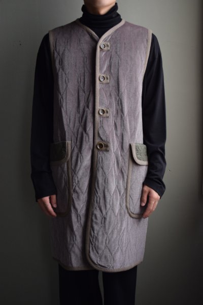 美品m's braque エムズブラック ベスト 2019ss 1LDK m's braque (エムズ ブラック) SILK-LOFT QUILTING CAR LONG