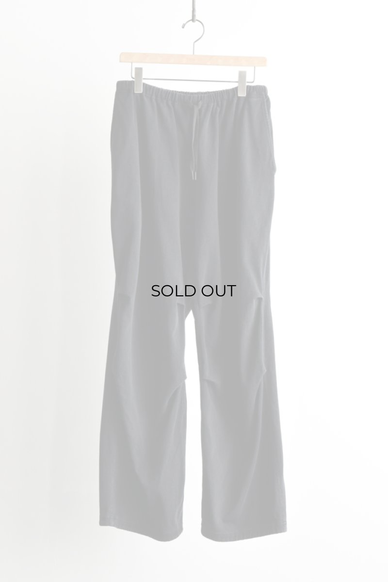 画像5: COMOLI (コモリ) コットンジャージ ニータックパンツ [BLACK] (5)