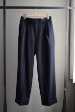 画像5: MARKAWARE (マーカウェア) 2/80 Organic Wool Flannel DOUBLE PLEATED TROUSERS [BLACK]  (5)