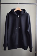 画像5: Cale (カル)  Super 120's  エアーウール裏毛 ジップパーカー [BLACK] (5)