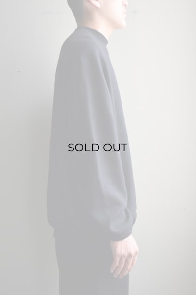 Cale (カル) Super 120's エアーウール裏毛 プルオーバー [BLACK]