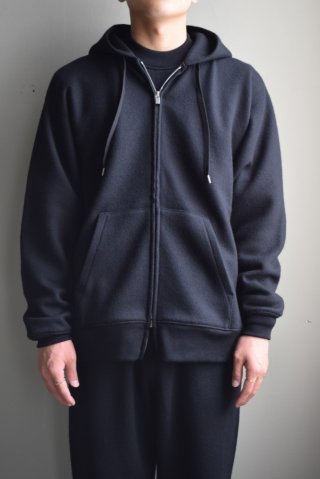 Cale カル スーパー120 エアウール 裏毛スウェット 3 ブラック Cale (カル) Super 120's エアーウール裏毛 プルオーバー [BLACK]