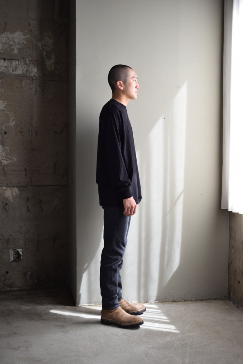 画像1: COMOLI (コモリ) デニム 5Pパンツ [FADE BLACK]