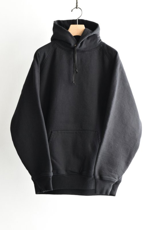 COMOLI (コモリ) コットン裏毛 パーカ [BLACK]