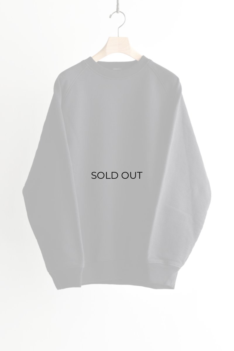 画像5: COMOLI (コモリ) コットン裏毛 クルーネック [BLACK] (5)