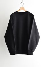 画像5: COMOLI (コモリ) コットン裏毛 クルーネック [BLACK] (5)