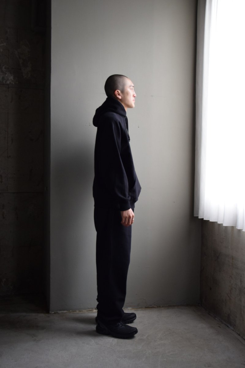 画像1: COMOLI (コモリ) コットン裏毛 パーカ [BLACK]