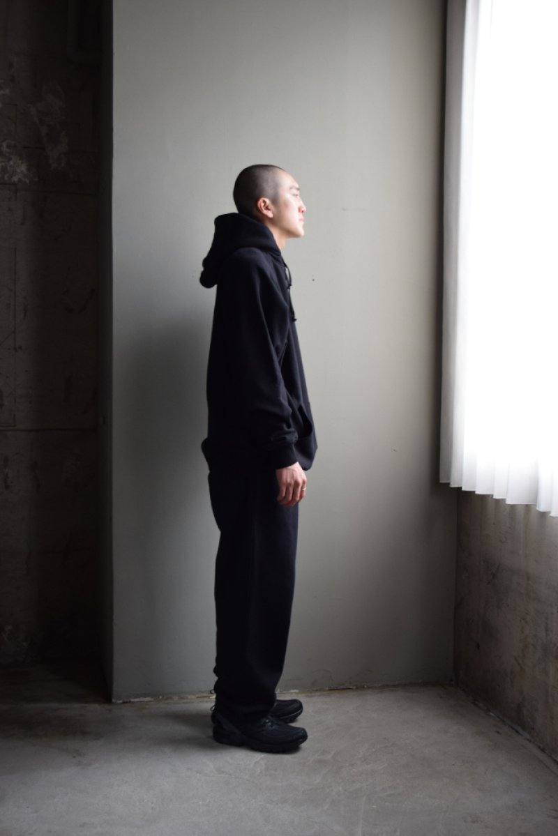 画像2: COMOLI (コモリ) コットン裏毛 パーカ [BLACK]