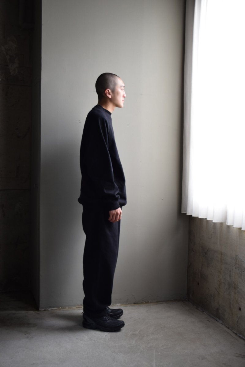 画像2: COMOLI (コモリ) コットン裏毛 パンツ [BLACK]