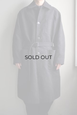 COMOLI (コモリ) モールスキン ライダーパンツ [BLACK]