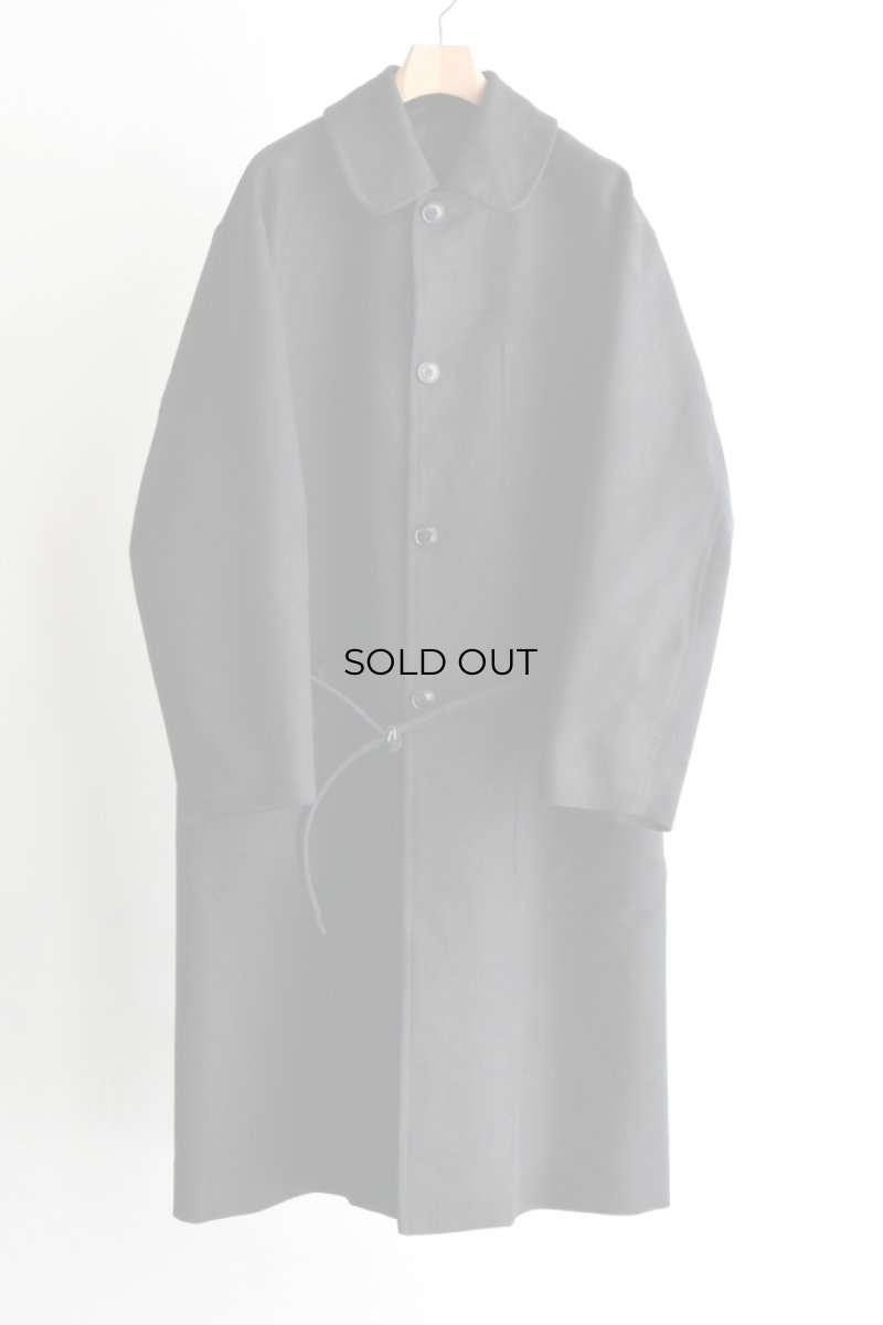 画像5: COMOLI (コモリ) モールスキン ミリタリーコート [BLACK] (5)