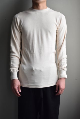 COMOLI (コモリ) カシミヤ製品染 クルーネックニット [BLACK]