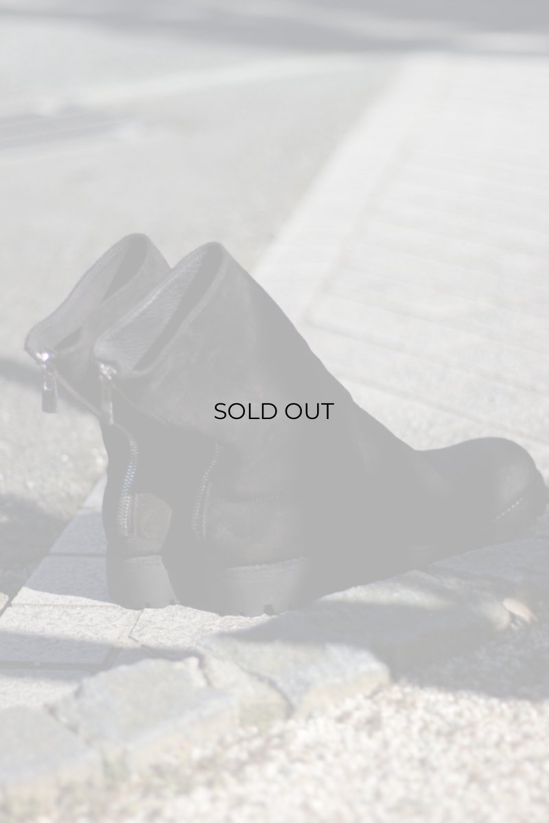 画像8: GUIDI (グイディ) 788V CALF REVERSE LINED BACK ZIP HIGH BOOT [BLACK] (8)