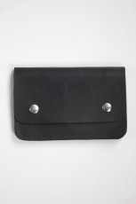 画像1: GUIDI (グイディ) PRESSED KANGAROO WALLET [BLACK] (1)