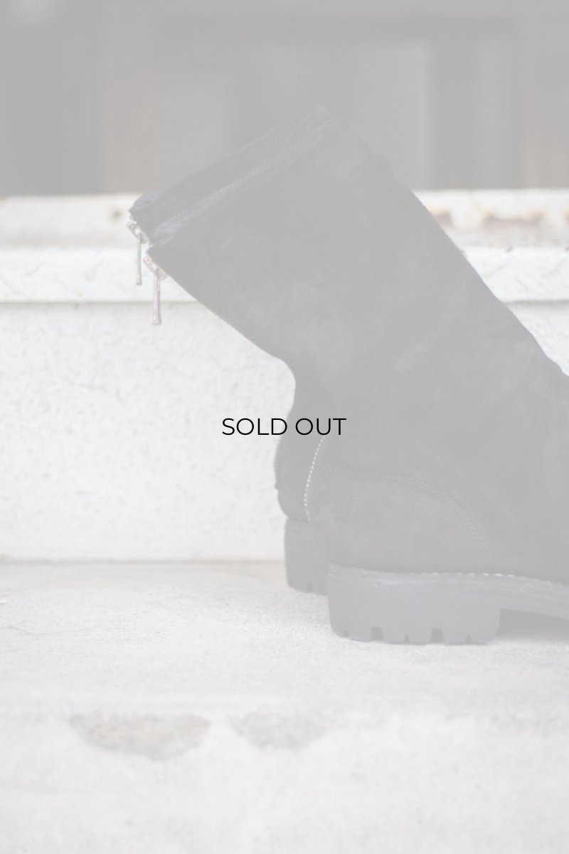 画像7: GUIDI (グイディ) 788V CALF REVERSE LINED BACK ZIP HIGH BOOT [BLACK] (7)