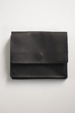 画像1: GUIDI (グイディ) PRESSED KANGAROO DOUBLE WALLET [BLACK] (1)