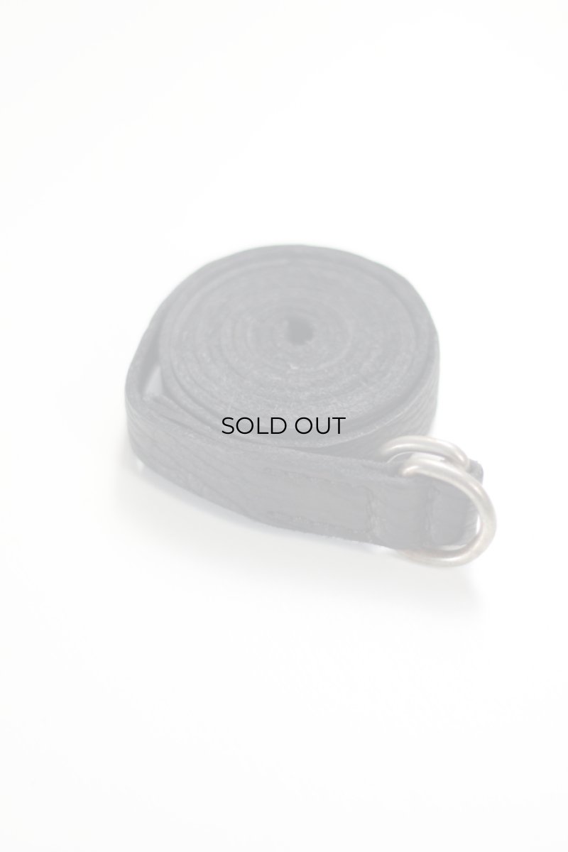 画像1: GUIDI (グイディ) BISON FULL GRAIN LEATHER BELT [BLACK] (1)