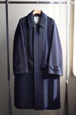 画像5: ANOTHER OFFICE (アナザーオフィス) Voyager Bold Balmacaan Coat [Dark Navy] (5)