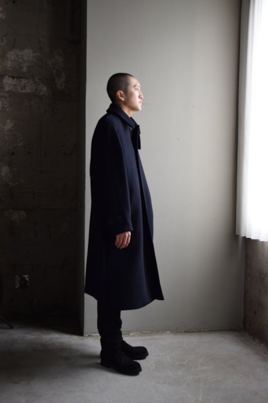 ANOTHER OFFICE (アナザーオフィス) Legacy Balmacaan Coat [Dark Navy]