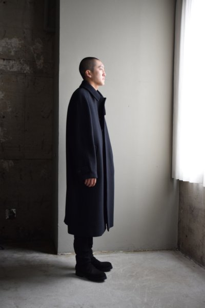 画像1: ANOTHER OFFICE (アナザーオフィス) Legacy Balmacaan Coat [Black]