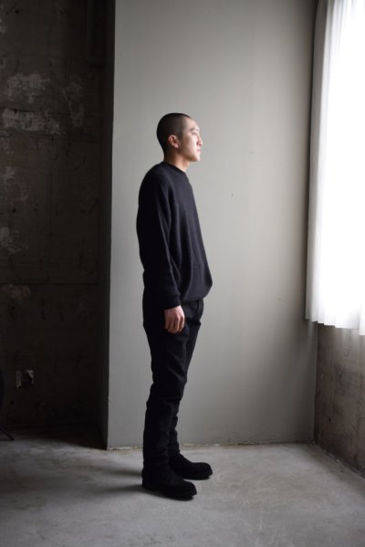 画像1: COMOLI (コモリ) モールスキン ライダーパンツ [BLACK]