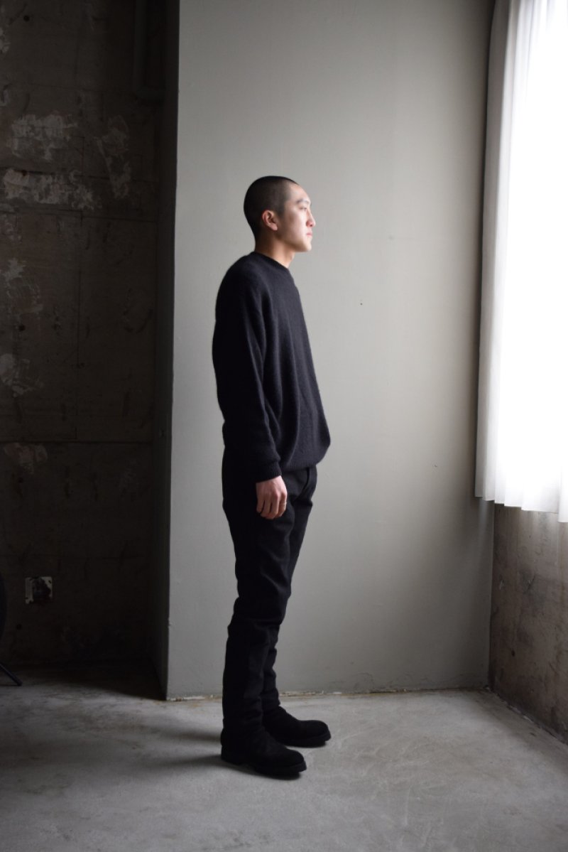 画像1: COMOLI (コモリ) モールスキン ライダーパンツ [BLACK]