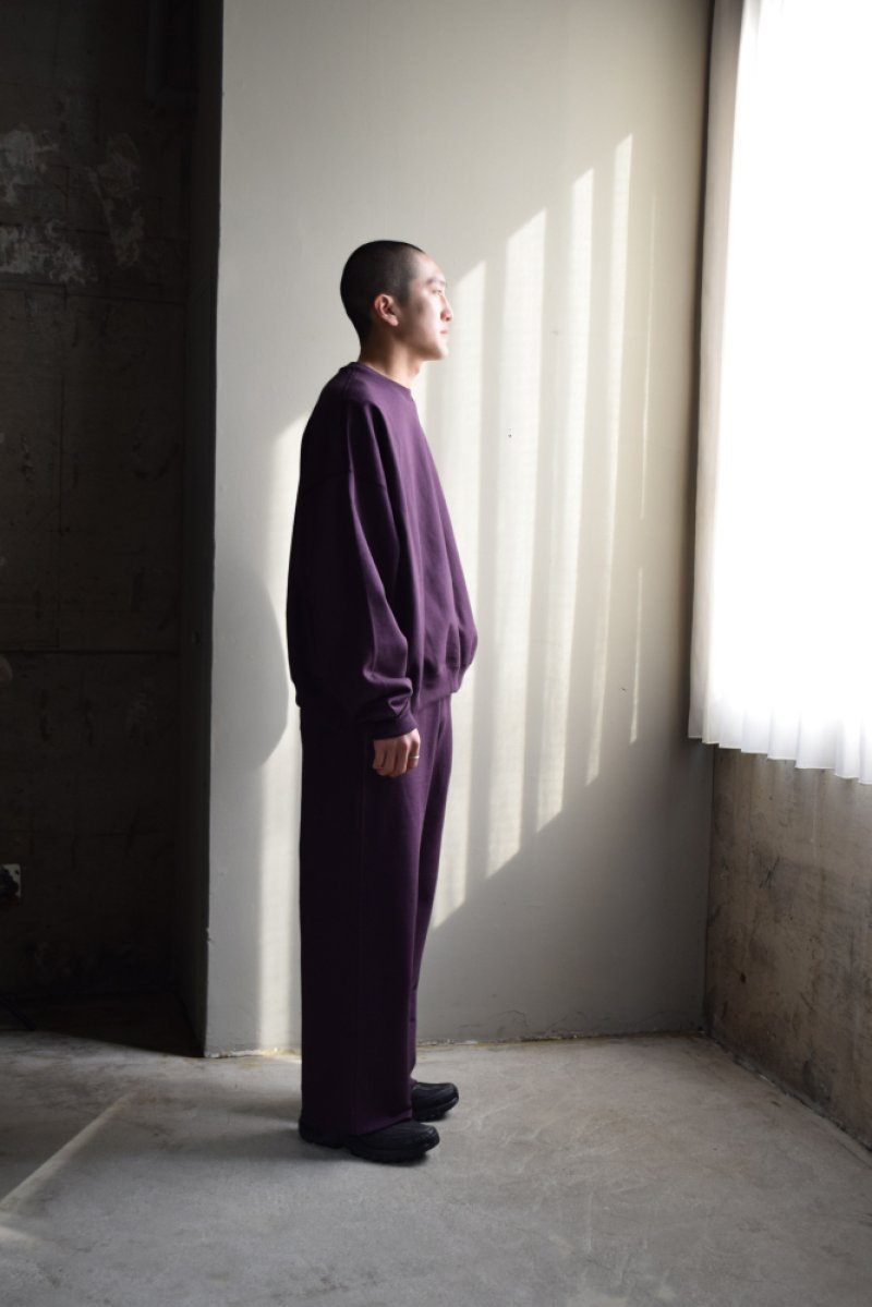 画像1: MARKAWARE (マーカウェア)  Organic Cotton Heavy Fleece WIDE GYM PANTS [D.PURPLE] 