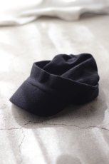 画像1: COMOLI (コモリ) ウール ニットキャップ [BLACK] (1)