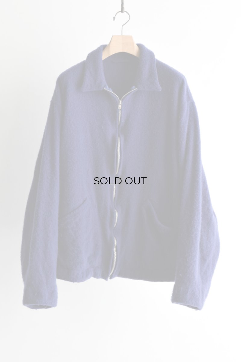 画像5: COMOLI (コモリ) 縮絨ウール ジップ ショートジャケット [PURPLE BLUE] (5)