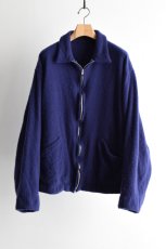 画像5: COMOLI (コモリ) 縮絨ウール ジップ ショートジャケット [PURPLE BLUE] (5)