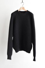 画像5: COMOLI (コモリ) カシミヤ和紙 ミリタリーニット [BLACK] (5)