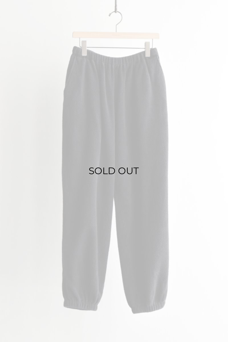 画像5: COMOLI (コモリ) フリース ドローストリングパンツ [FADE BLACK] (5)