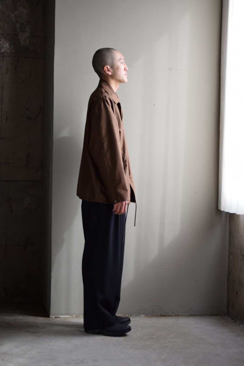 画像1: MARKAWARE (マーカウェア) SILK TAFFETA COACH JACKET III [BURNT UMBER]