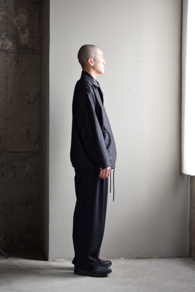 画像1: MARKAWARE (マーカウェア) SILK TAFFETA COACH JACKET III [BLACK]