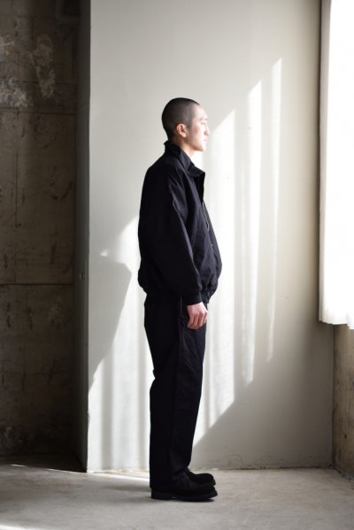 画像1: COMOLI (コモリ) ポストワークツイル キャップショルダーブルゾン [BLACK]