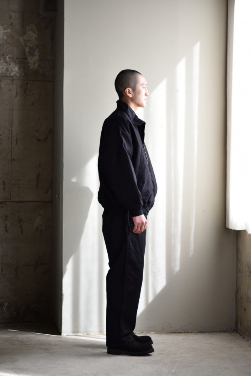 画像1: COMOLI (コモリ) ポストワークツイル キャップショルダーブルゾン [BLACK]