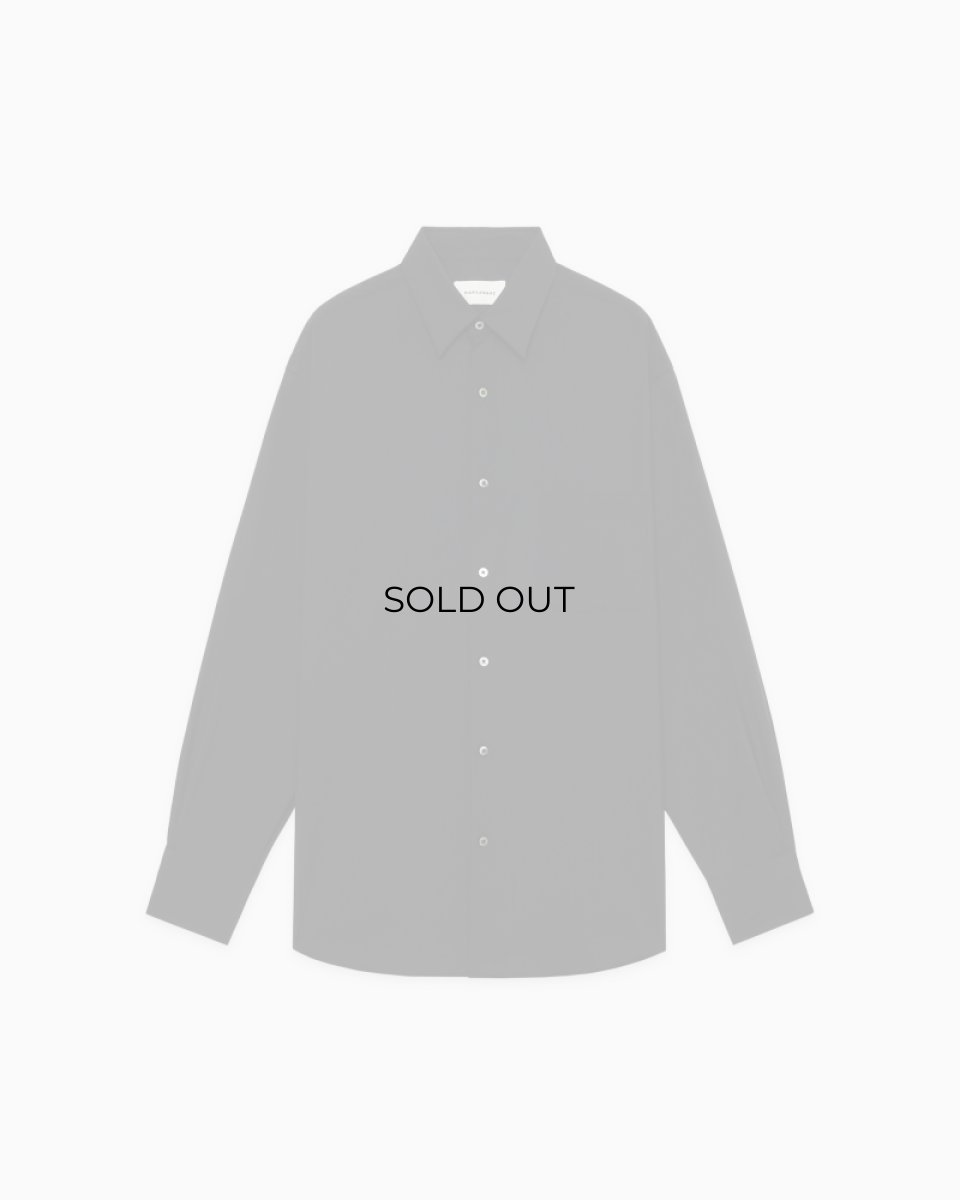 画像5: MARKAWARE (マーカウェア) ORGANIC WOOL 2/80 TROPICAL COMFORT FIT SHIRT [BLACK] (5)