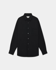 画像5: MARKAWARE (マーカウェア) ORGANIC WOOL 2/80 TROPICAL COMFORT FIT SHIRT [BLACK] (5)