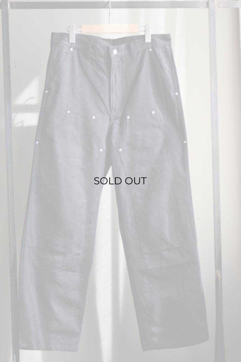 画像5: UNUSED (アンユーズド) Double knee duck pants / UW1190 [BLACK] (5)