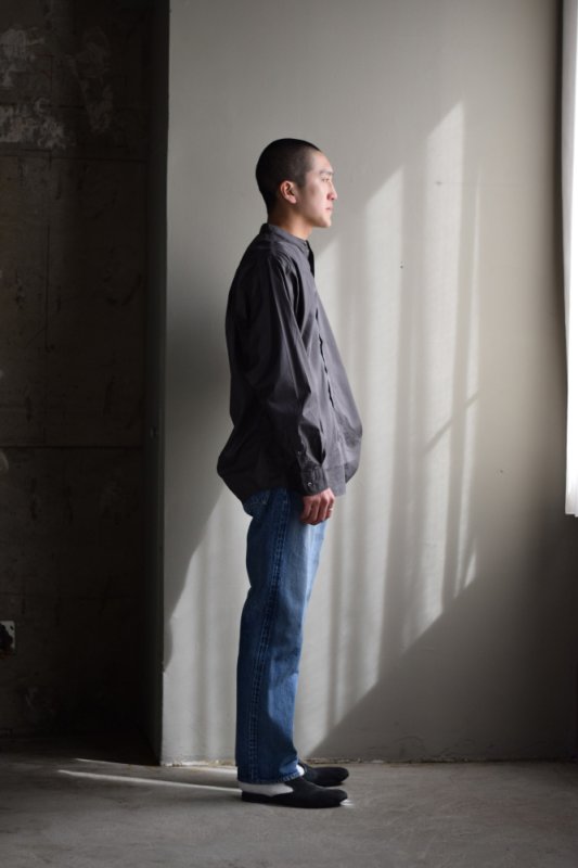 CIOTA (シオタ) Straight 5 Pocket Pants [Medium Dark Blue Damage]