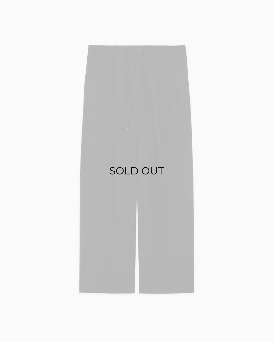 画像5: MARKAWARE (マーカウェア) ORGANIC WOOL 2/80 TROPICAL DOUBLE PLEATED EASY TROUSERS [BLACK]  (5)