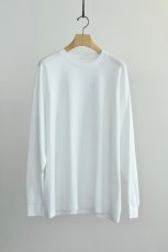 画像5: COMOLI (コモリ) コットンジャージ 長袖Tシャツ [WHITE] (5)