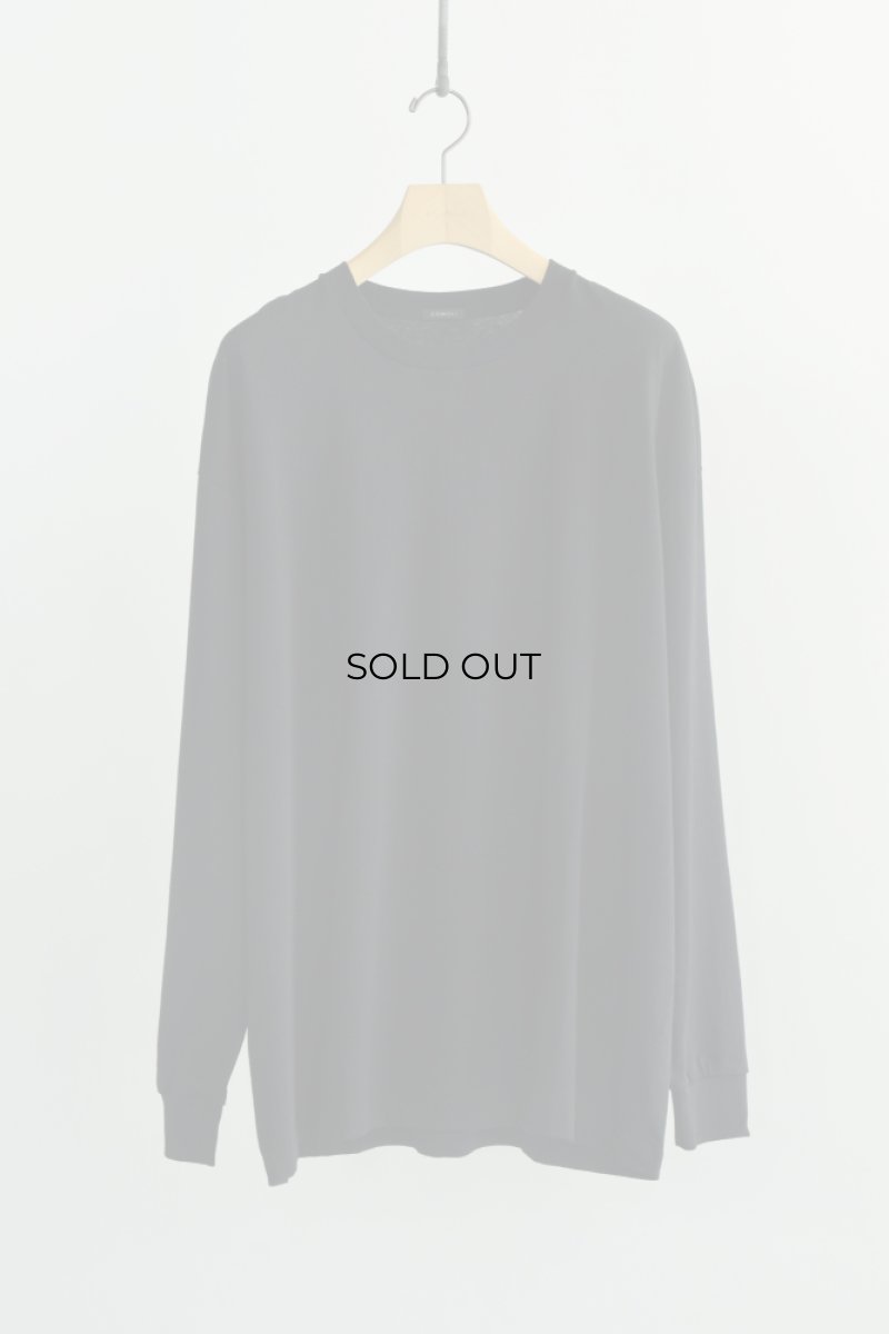 画像5: COMOLI (コモリ) コットンジャージ 長袖Tシャツ [BLACK] (5)