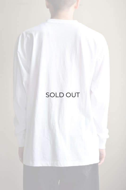 COMOLI (コモリ) コットンジャージ 長袖Tシャツ [WHITE]