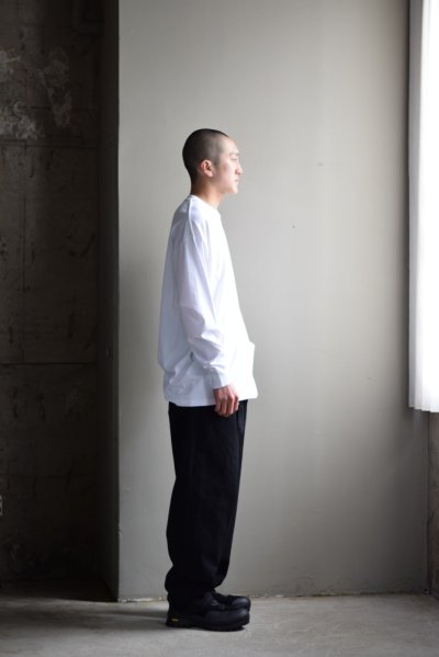 画像2: COMOLI (コモリ) コットンジャージ 長袖Tシャツ [WHITE]