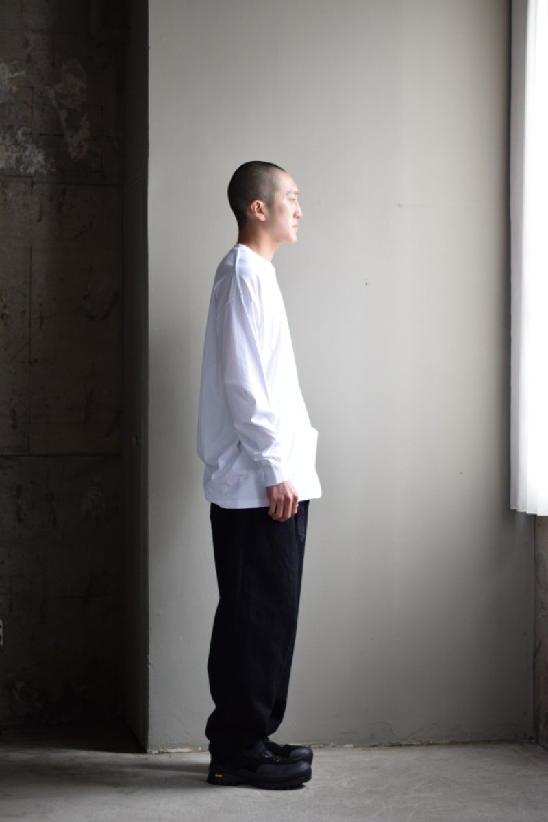 画像2: COMOLI (コモリ) コットンジャージ 長袖Tシャツ [WHITE]