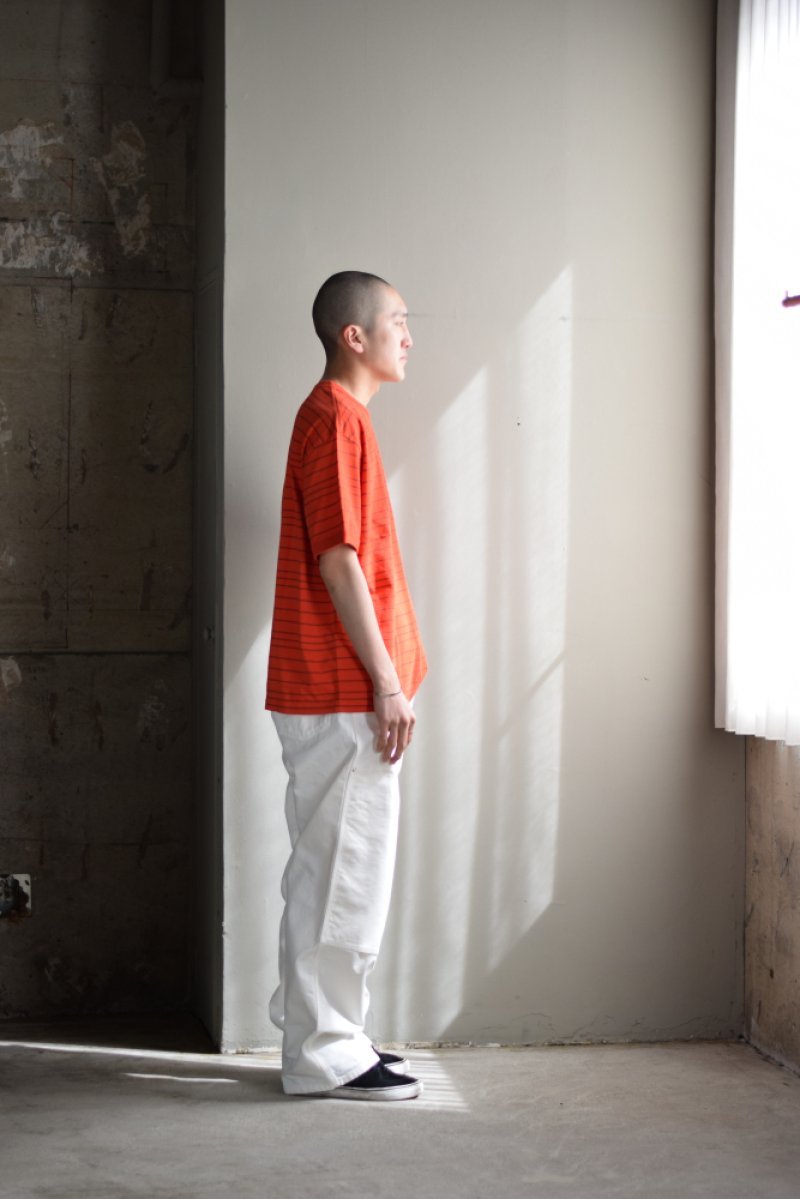 画像1: UNUSED (アンユーズド) Border short sleeve T-shirt / US2543 [RED]