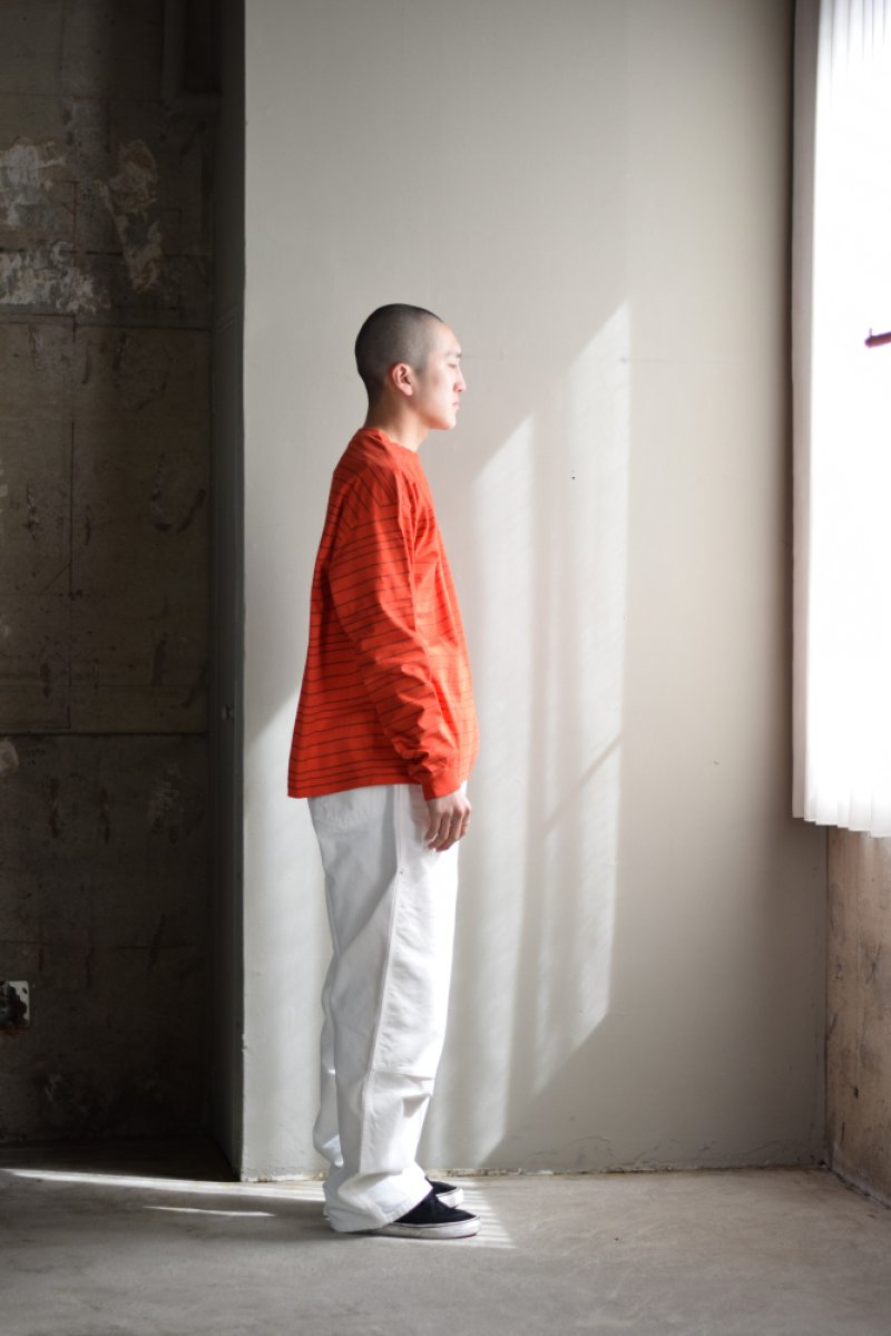 画像1: UNUSED (アンユーズド) Border long sleeve T-shirt / US2544 [RED]