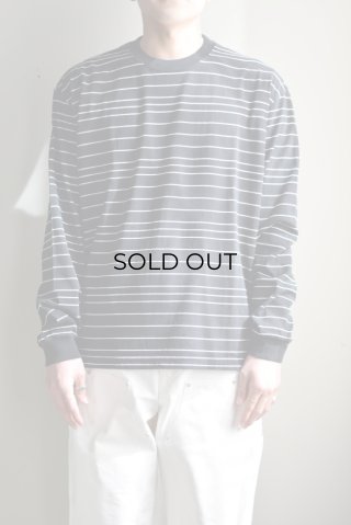 UNUSED (アンユーズド) Border long sleeve T-shirt / US2544 [RED]