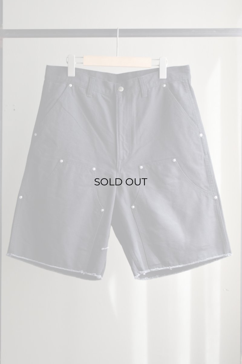 画像5: 【SALE】UNUSED (アンユーズド) Double knee duck shorts / UW1191 [BLACK] (5)